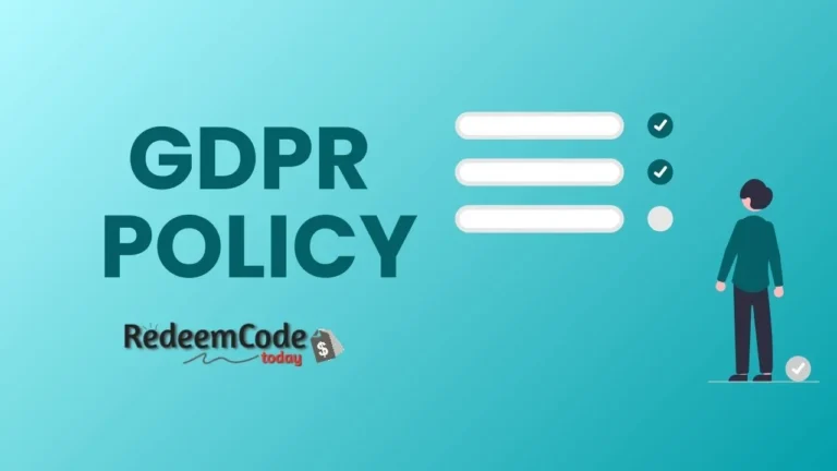 GDPR Policy Redeem Code Today