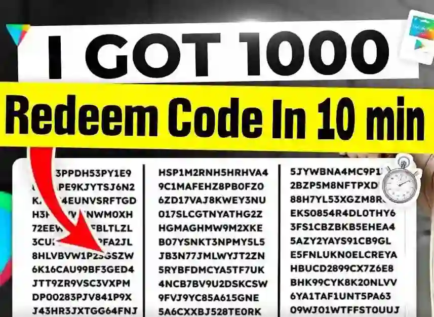 Google Play Redeem Code List