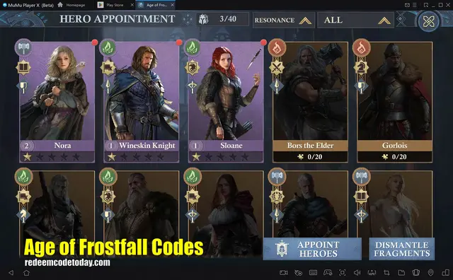 Age of Frostfall Codes
